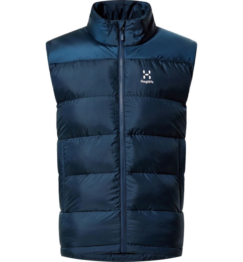 Men's Haglöfs Puffy Mimic Vest Insulated Jackets Blue Canada | YT05-339