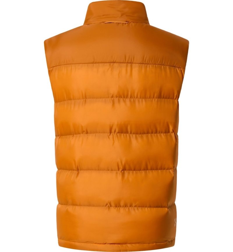 Men's Haglöfs Puffy Mimic Vest Insulated Jackets Golden Brown Canada | YS30-731