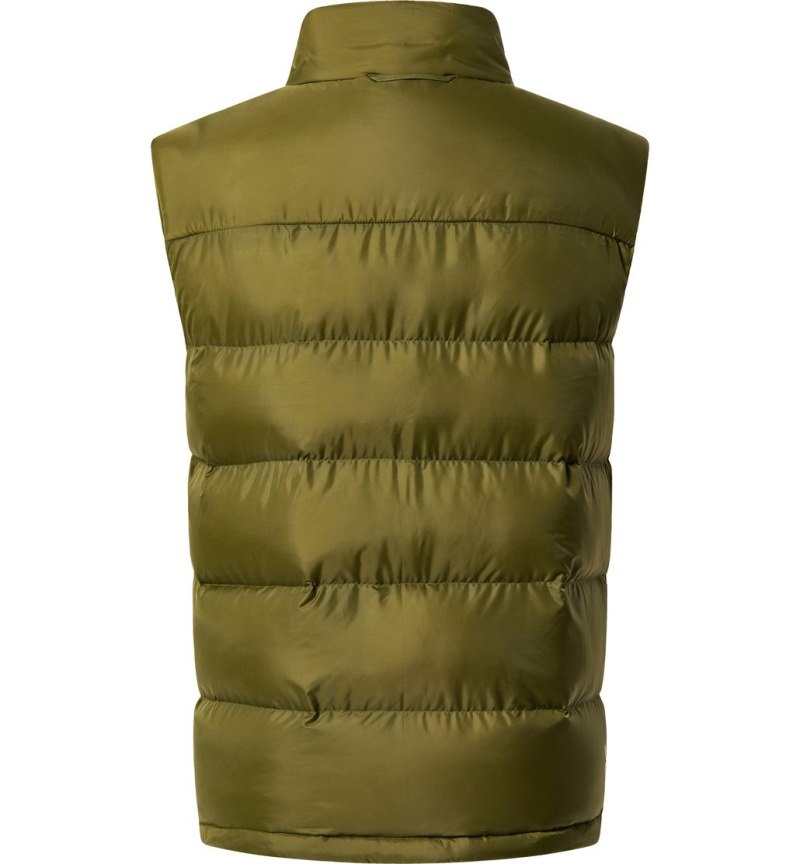 Men's Haglöfs Puffy Mimic Vest Insulated Jackets Olive Green Canada | DF27-816