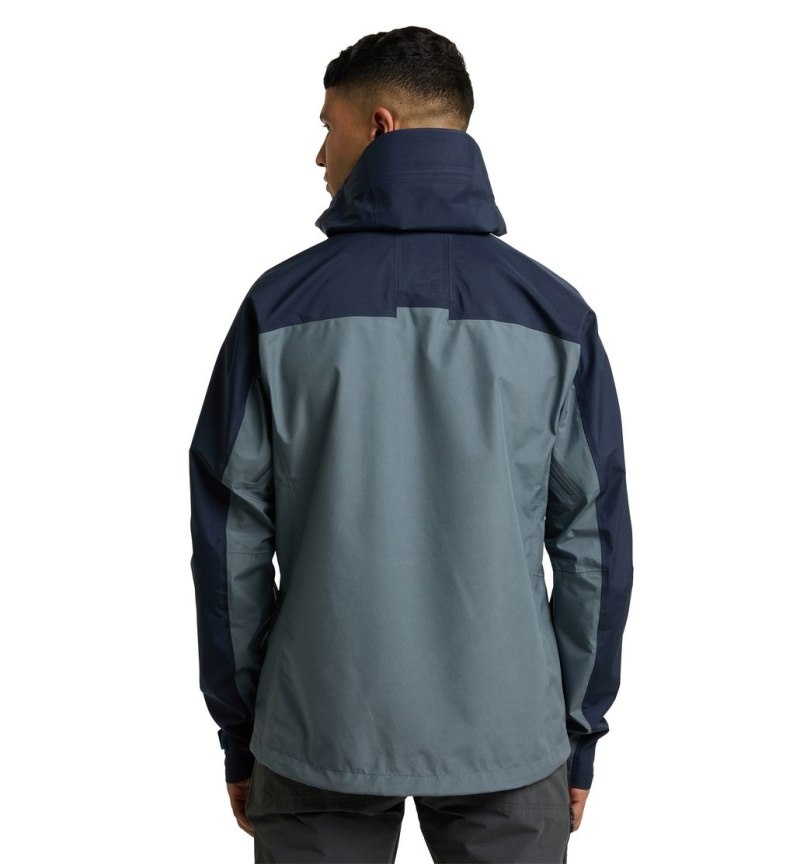 Men's Haglöfs ROC Flash GTX Jacket Windbreaker Blue / Blue Canada | KO04-924