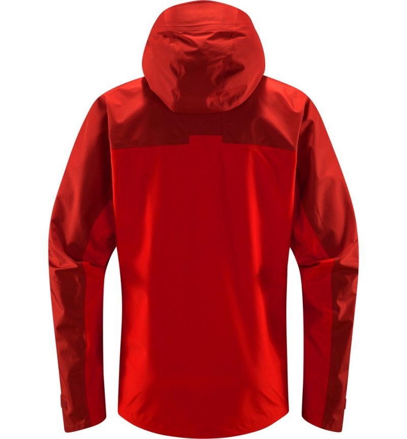 Men's Haglöfs ROC Flash GTX Jacket Windbreaker Red / Corrosion Canada | GY82-261