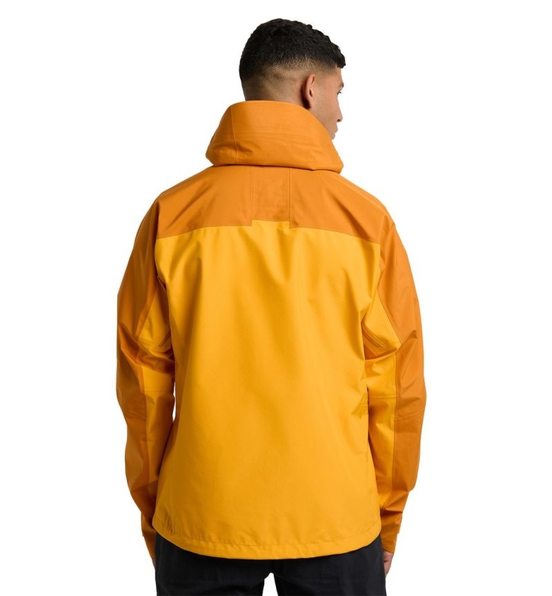 Men's Haglöfs ROC Flash GTX Jacket Windbreaker Yellow / Yellow Canada | UI38-151