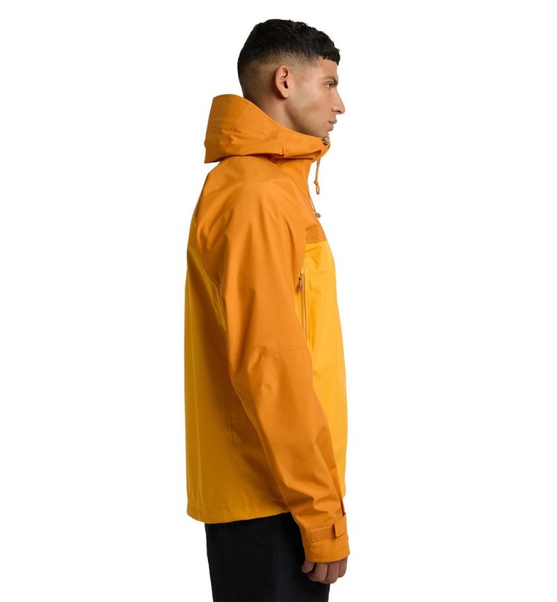 Men's Haglöfs ROC Flash GTX Jacket Windbreaker Yellow / Yellow Canada | UI38-151