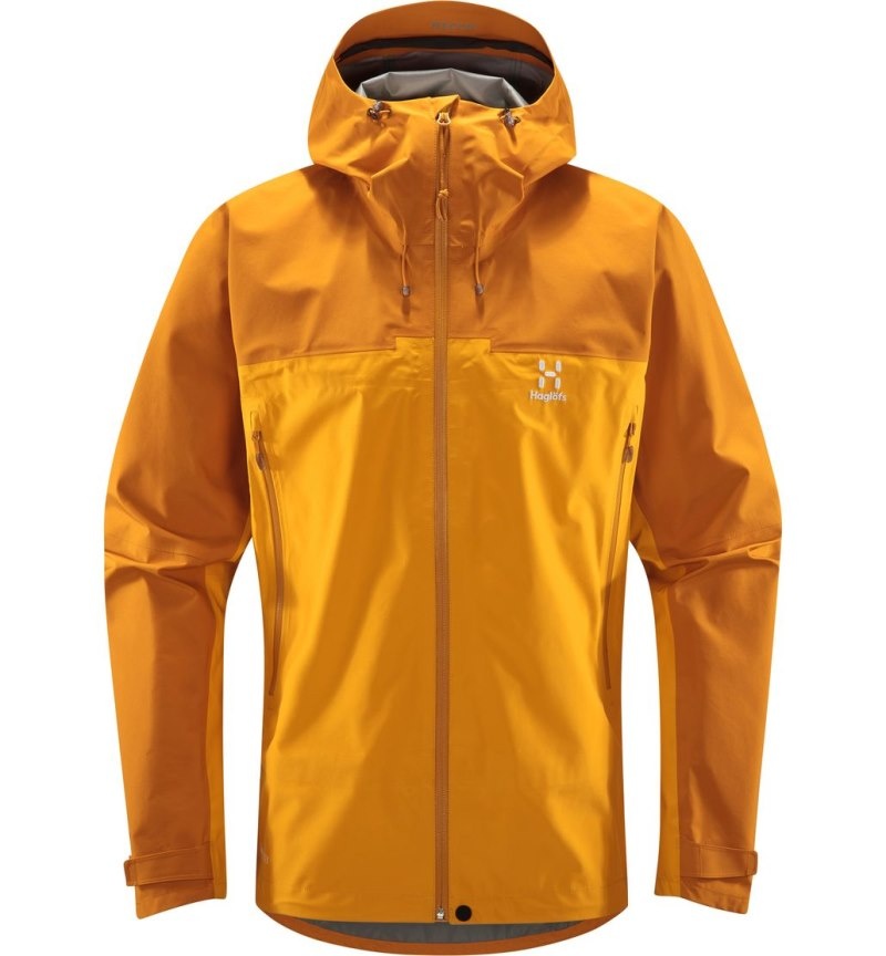 Men's Haglöfs ROC Flash GTX Jacket Windbreaker Yellow / Yellow Canada | UI38-151