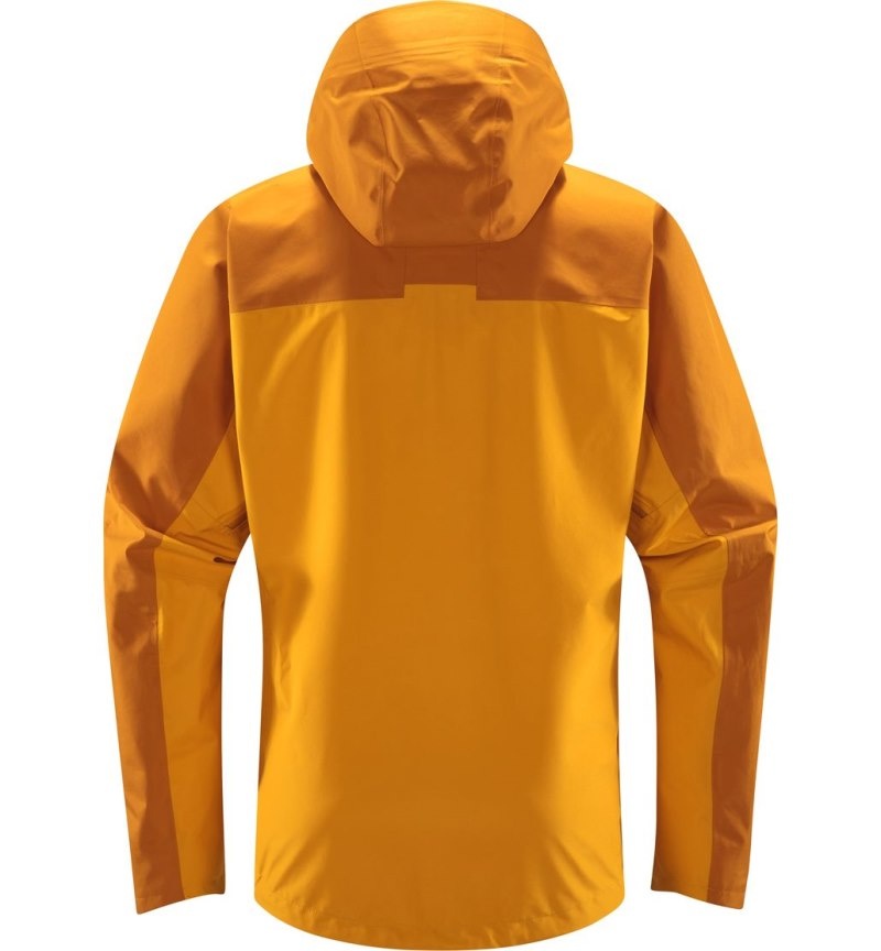 Men's Haglöfs ROC Flash GTX Jacket Windbreaker Yellow / Yellow Canada | UI38-151