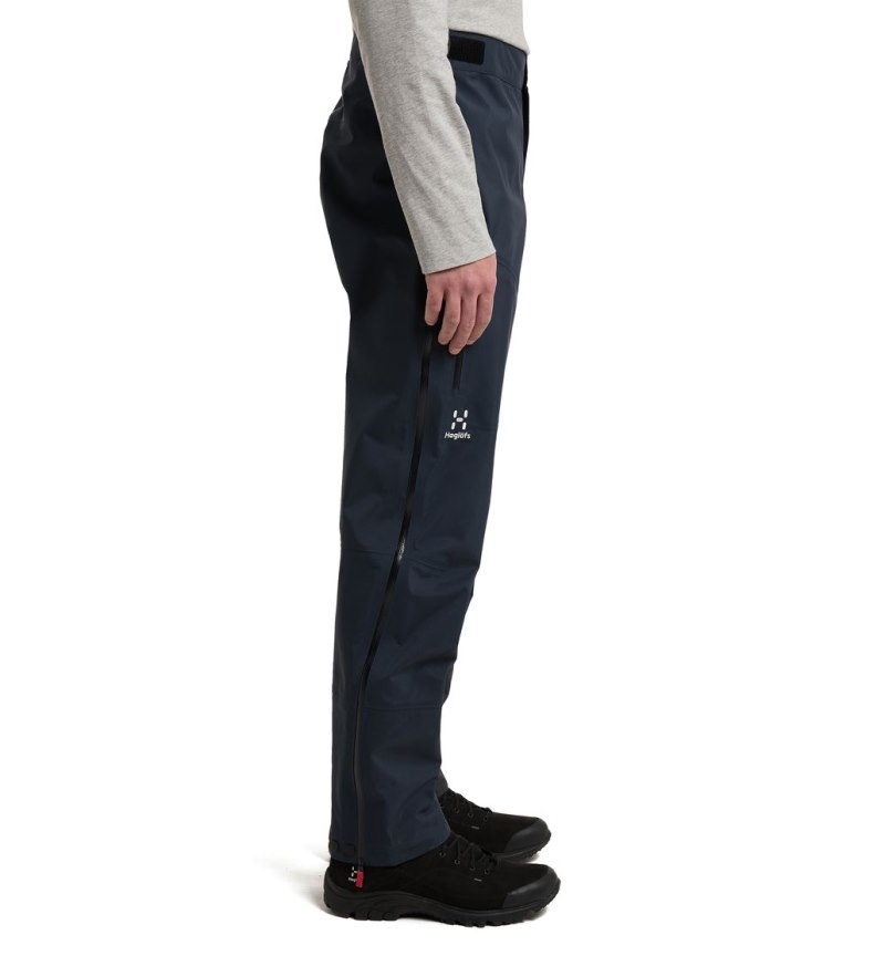 Men's Haglöfs ROC GTX Pant Waterproof Trousers Blue Canada | UQ26-646