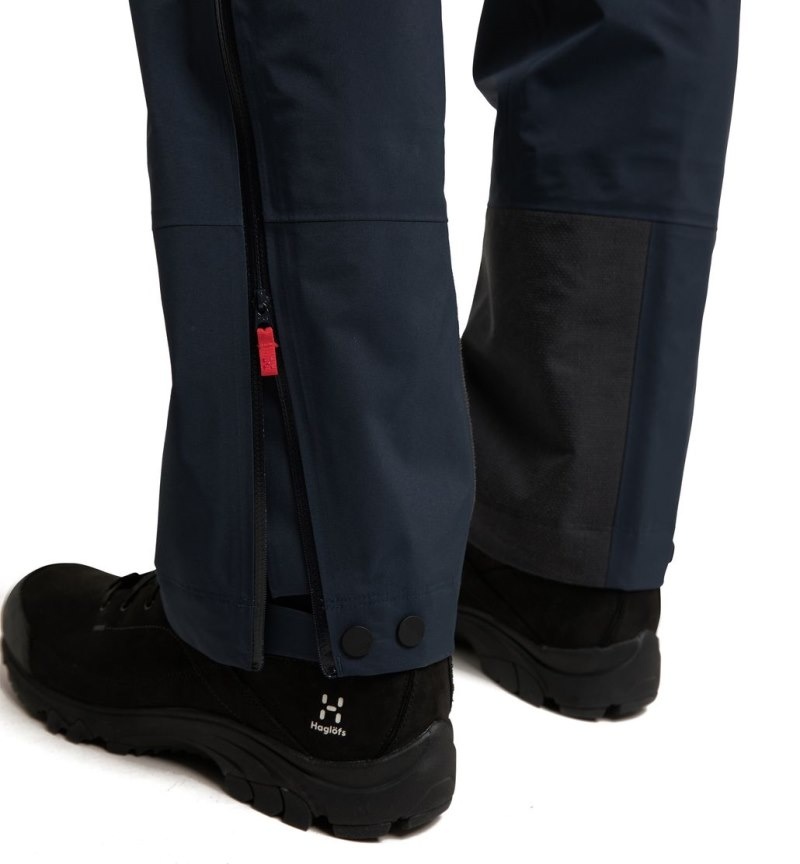 Men's Haglöfs ROC GTX Pant Waterproof Trousers Blue Canada | UQ26-646