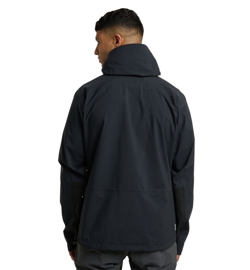 Men's Haglöfs ROC Mono Proof Jacket Windbreaker Black Canada | EF77-992