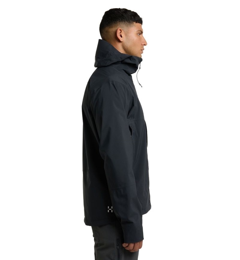 Men's Haglöfs ROC Mono Proof Jacket Windbreaker Black Canada | EF77-992