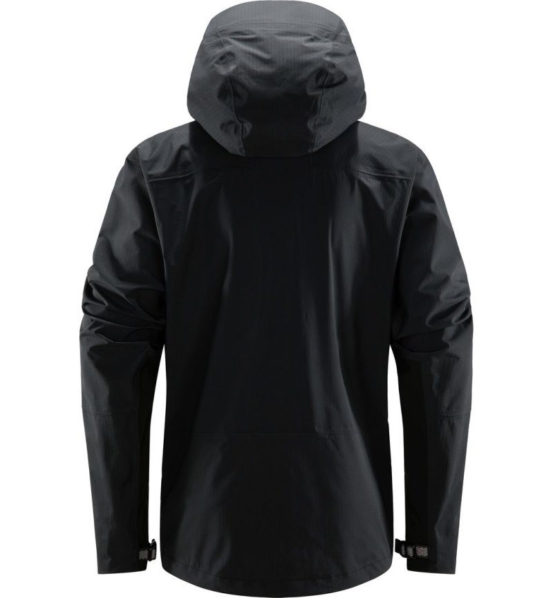 Men's Haglöfs ROC Mono Proof Jacket Windbreaker Black Canada | EF77-992