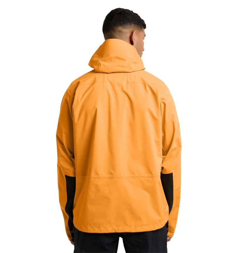 Men's Haglöfs ROC Mono Proof Jacket Windbreaker Yellow Canada | QG30-560