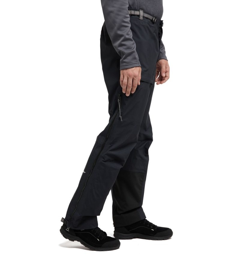 Men's Haglöfs ROC Mono Proof Pant Waterproof Trousers Black Canada | ZK25-590