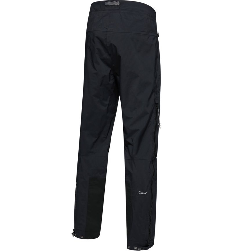 Men's Haglöfs ROC Mono Proof Pant Waterproof Trousers Black Canada | ZK25-590