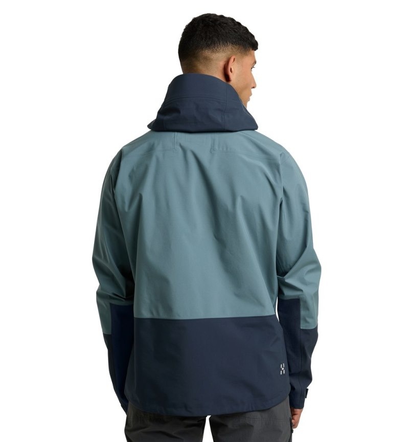 Men's Haglöfs ROC Sloper Proof Jacket Windbreaker Blue / Blue Canada | OW66-924