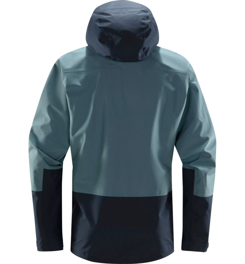 Men's Haglöfs ROC Sloper Proof Jacket Windbreaker Blue / Blue Canada | OW66-924