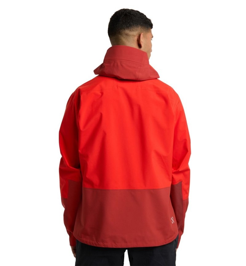 Men's Haglöfs ROC Sloper Proof Jacket Windbreaker Red / Corrosion Canada | XB63-358