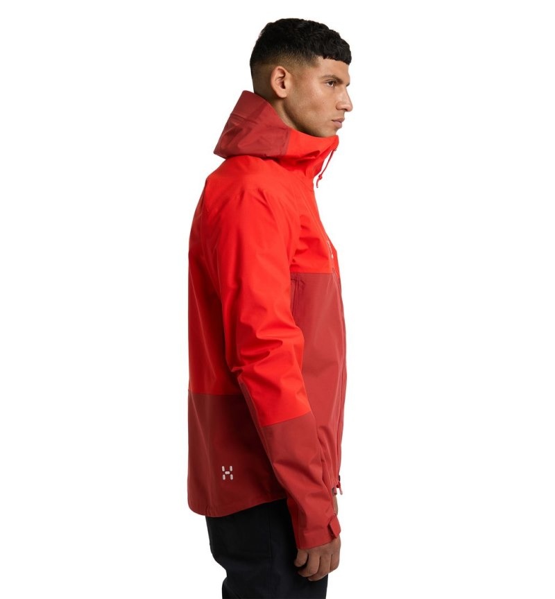 Men's Haglöfs ROC Sloper Proof Jacket Windbreaker Red / Corrosion Canada | XB63-358