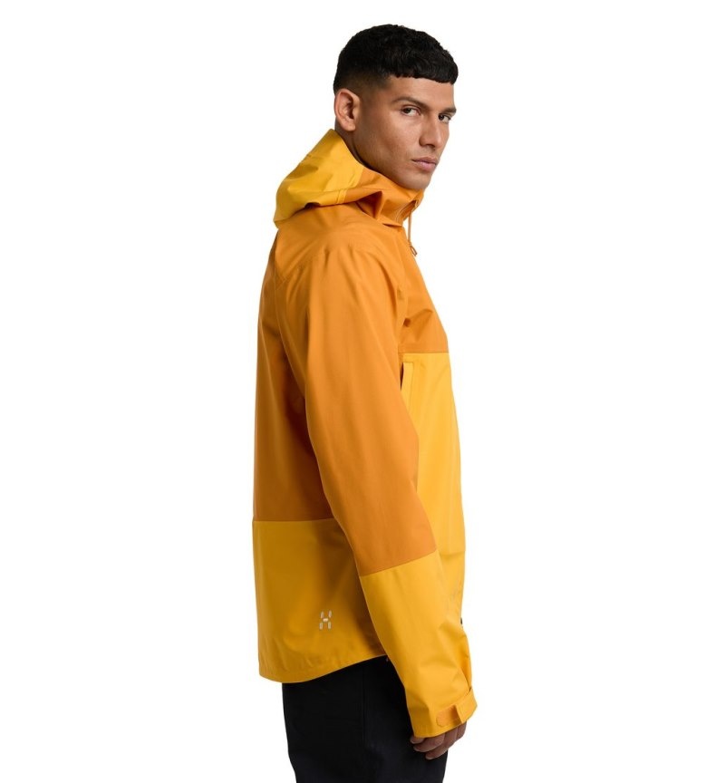 Men's Haglöfs ROC Sloper Proof Jacket Windbreaker Yellow / Yellow Canada | CN50-961