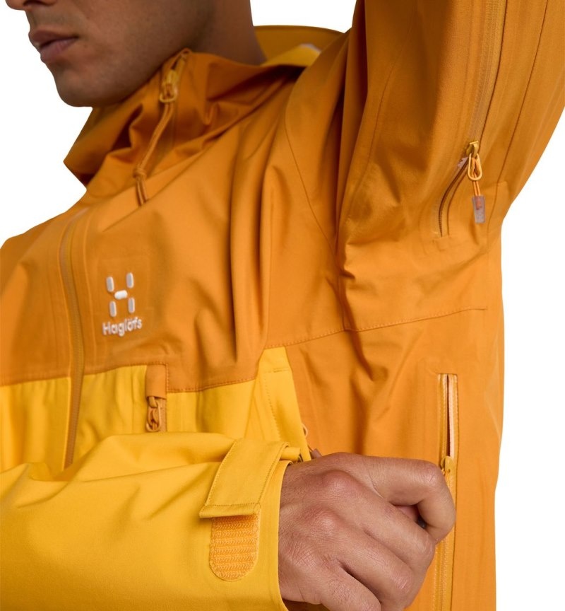 Men's Haglöfs ROC Sloper Proof Jacket Windbreaker Yellow / Yellow Canada | CN50-961