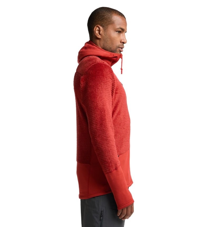 Men's Haglöfs ROC Spitz Mid Hood Fleece Jackets Corrosion Canada | GQ81-095