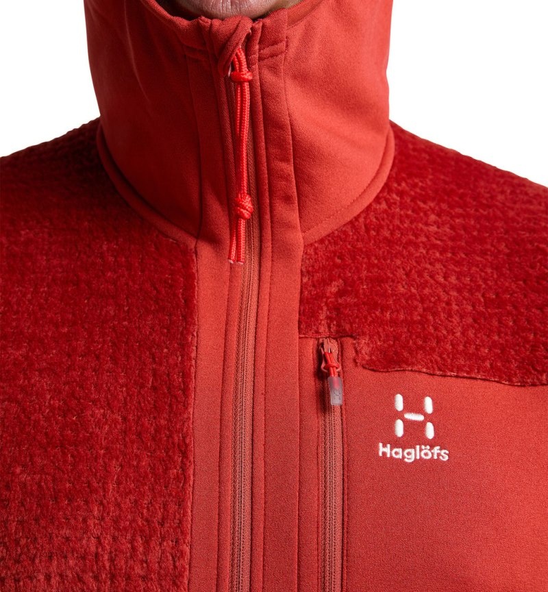 Men's Haglöfs ROC Spitz Mid Hood Fleece Jackets Corrosion Canada | GQ81-095