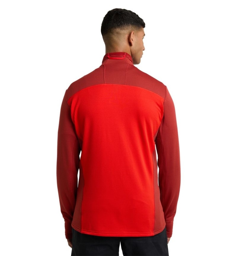 Men's Haglöfs ROC Spitz Mid Jacket Fleece Jackets Red / Corrosion Canada | KM34-785