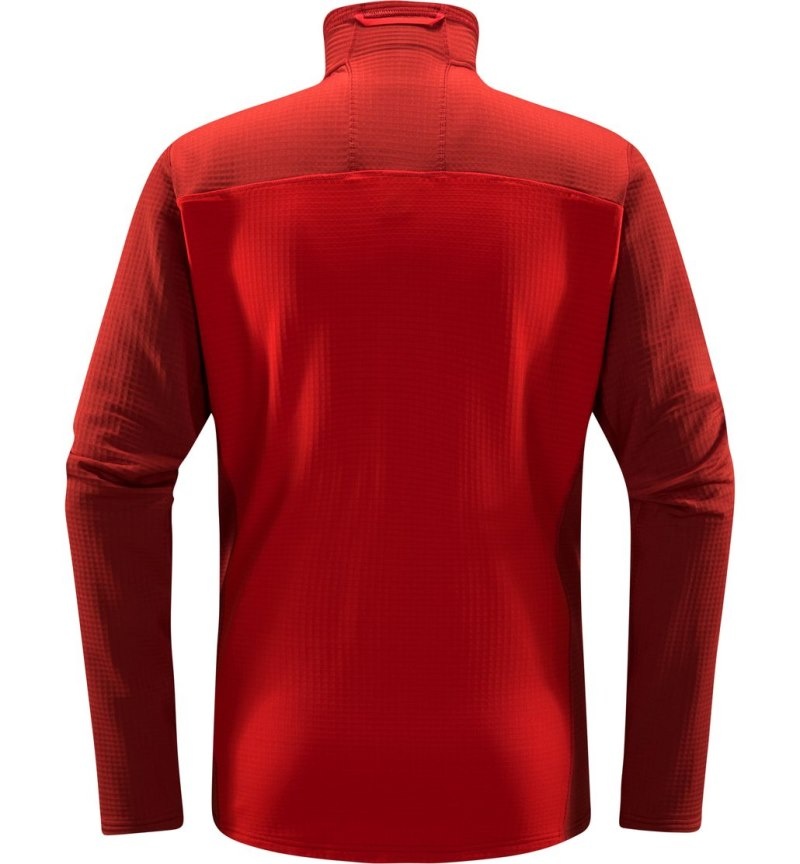 Men's Haglöfs ROC Spitz Mid Jacket Fleece Jackets Red / Corrosion Canada | KM34-785