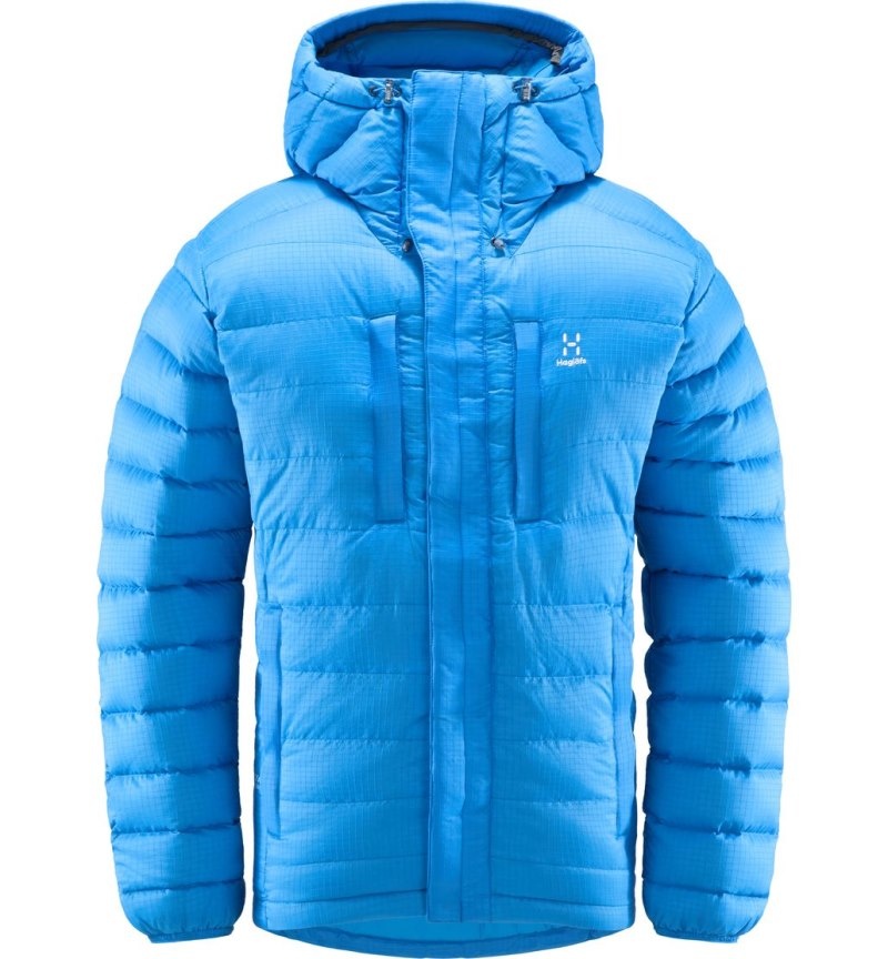 Men's Haglöfs Reliable Down Hood Insulated Jackets Blue Canada | QS09-045