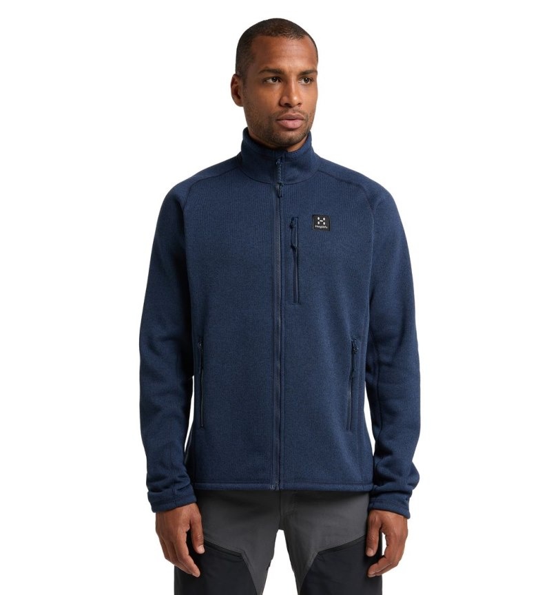 Men's Haglöfs Risberg Jacket Fleece Jackets Blue Canada | AY00-906