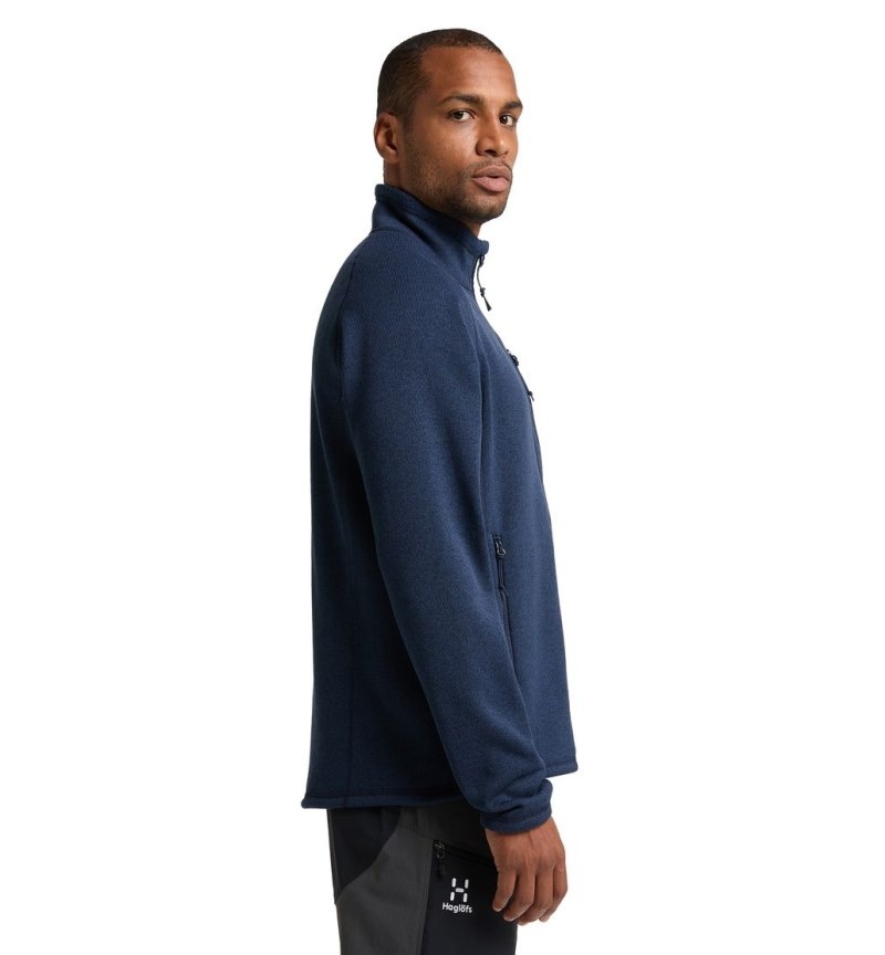 Men's Haglöfs Risberg Jacket Fleece Jackets Blue Canada | AY00-906