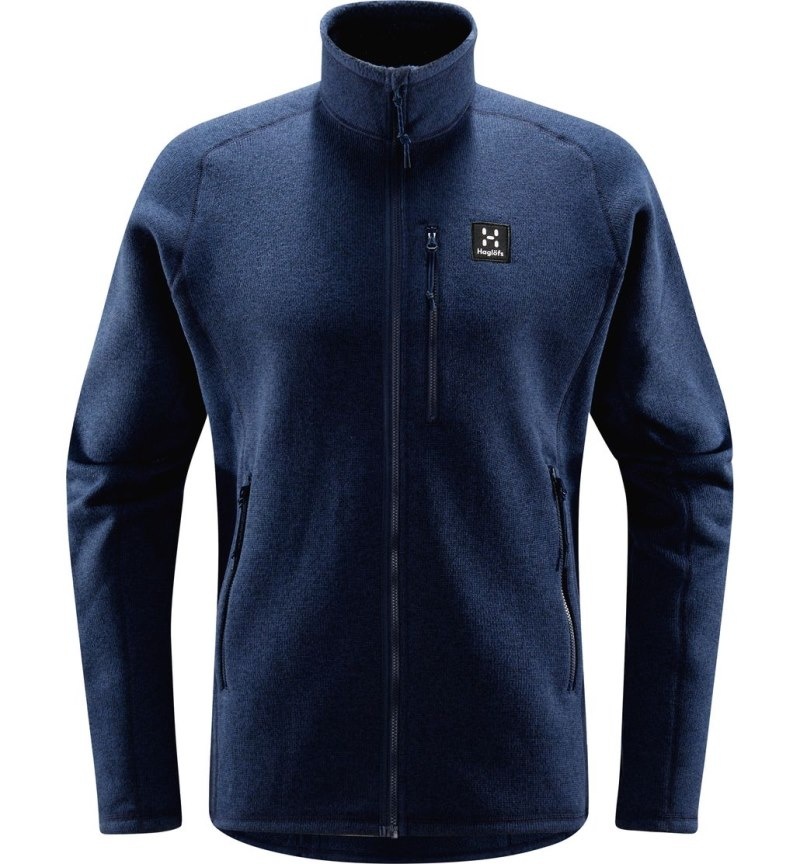 Men's Haglöfs Risberg Jacket Fleece Jackets Blue Canada | AY00-906