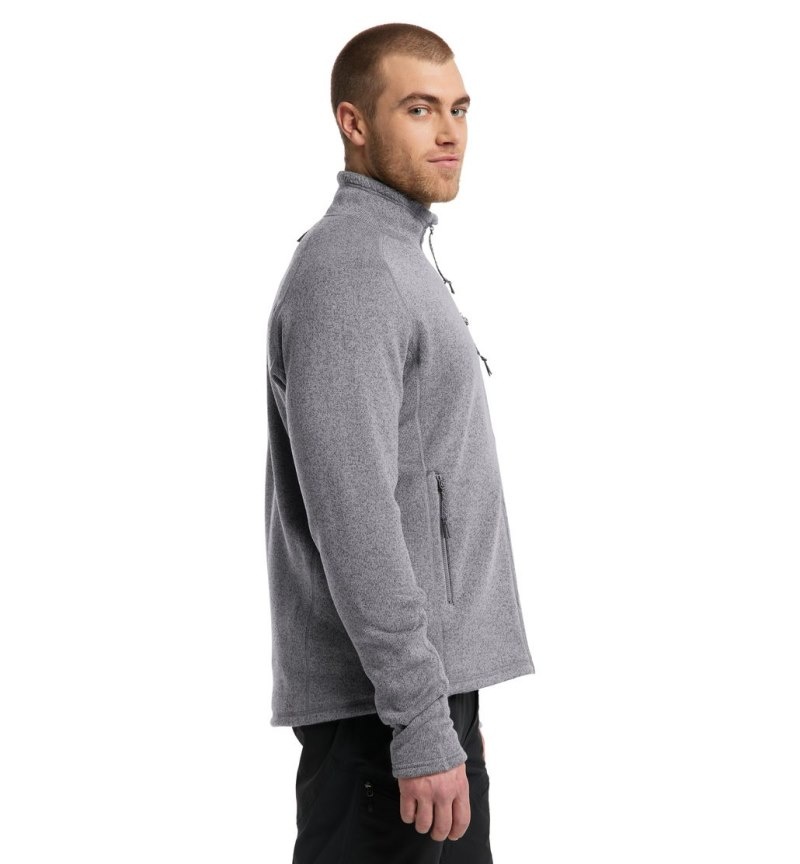 Men's Haglöfs Risberg Jacket Fleece Jackets Concrete Canada | UP62-647