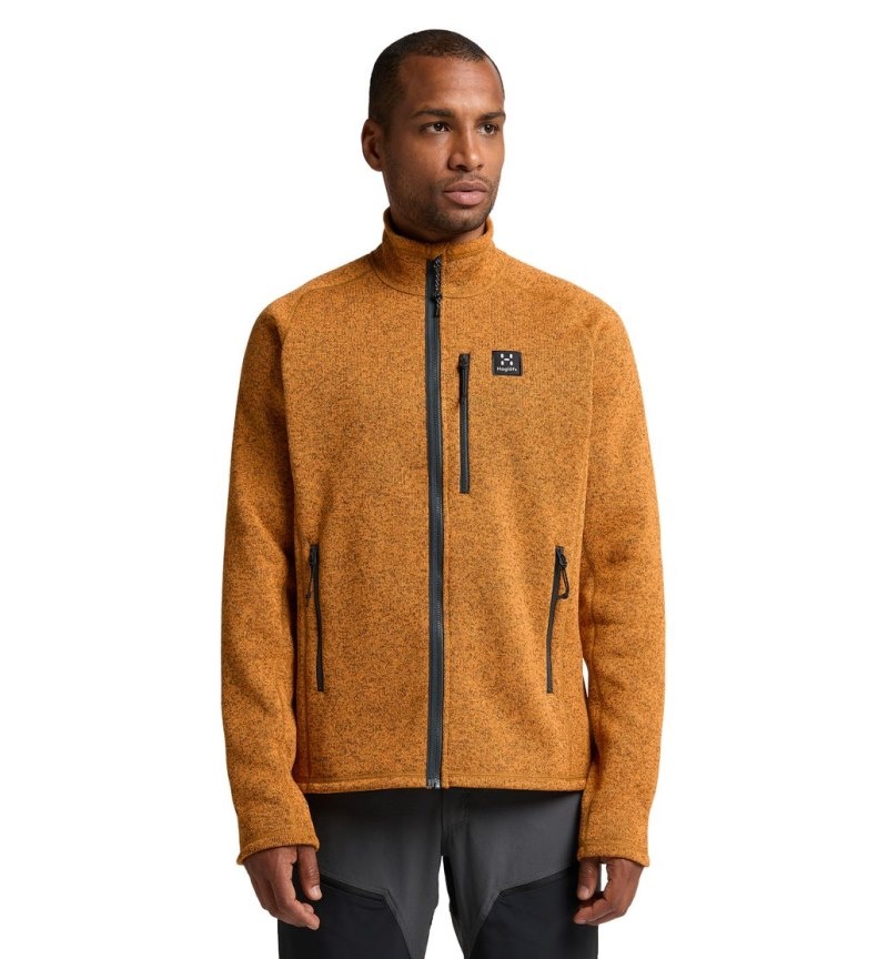 Men's Haglöfs Risberg Jacket Fleece Jackets Golden Brown Canada | YR85-699