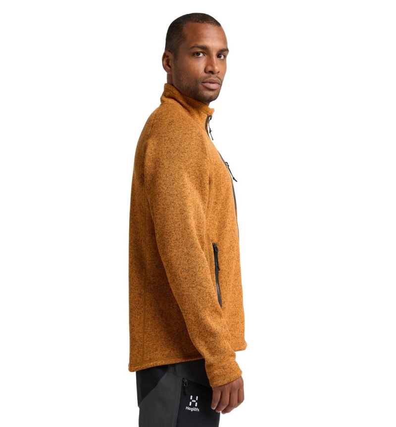 Men's Haglöfs Risberg Jacket Fleece Jackets Golden Brown Canada | YR85-699