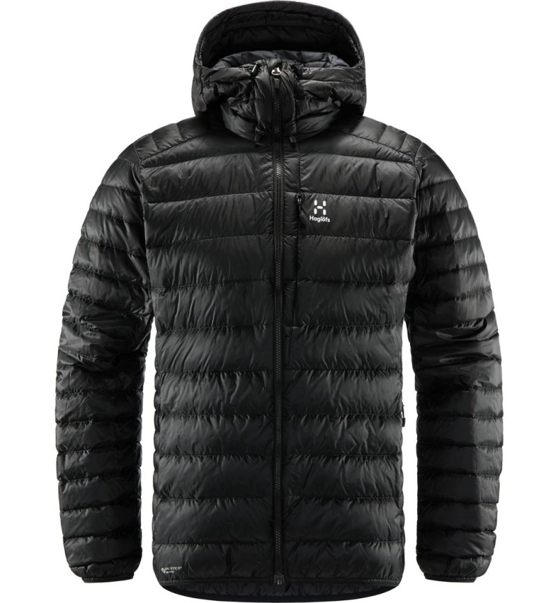 Men's Haglöfs Roc Down Hood Insulated Jackets Black Canada | ME18-425