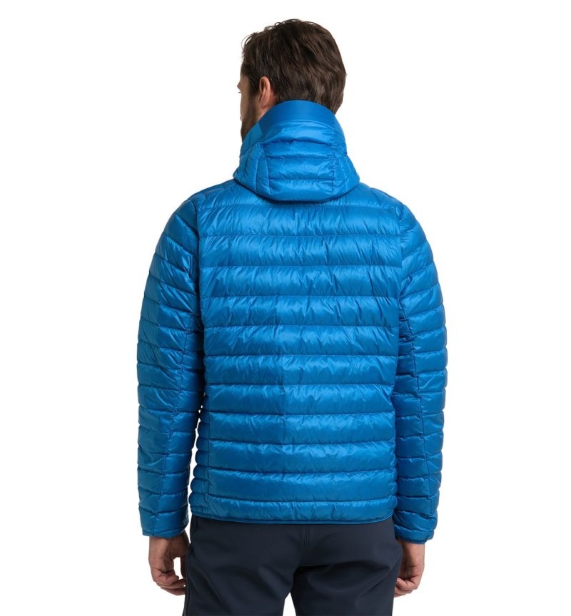 Men's Haglöfs Roc Down Hood Insulated Jackets Blue Canada | ZQ09-107