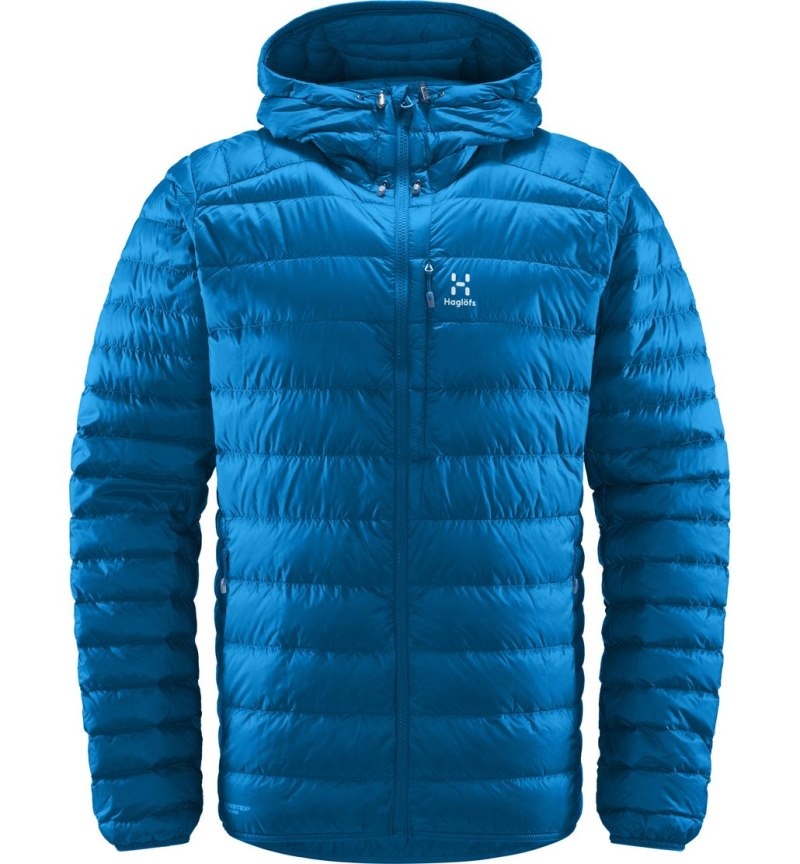 Men's Haglöfs Roc Down Hood Insulated Jackets Blue Canada | ZQ09-107