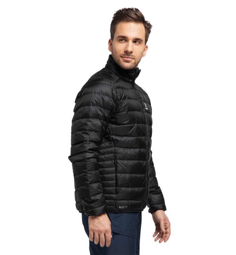 Men's Haglöfs Roc Down Jacket Insulated Jackets Black Canada | NC68-877