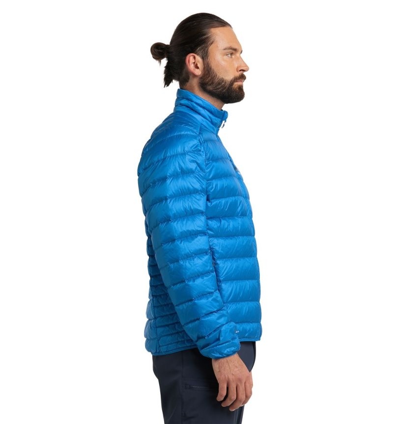 Men's Haglöfs Roc Down Jacket Insulated Jackets Blue Canada | OB40-519