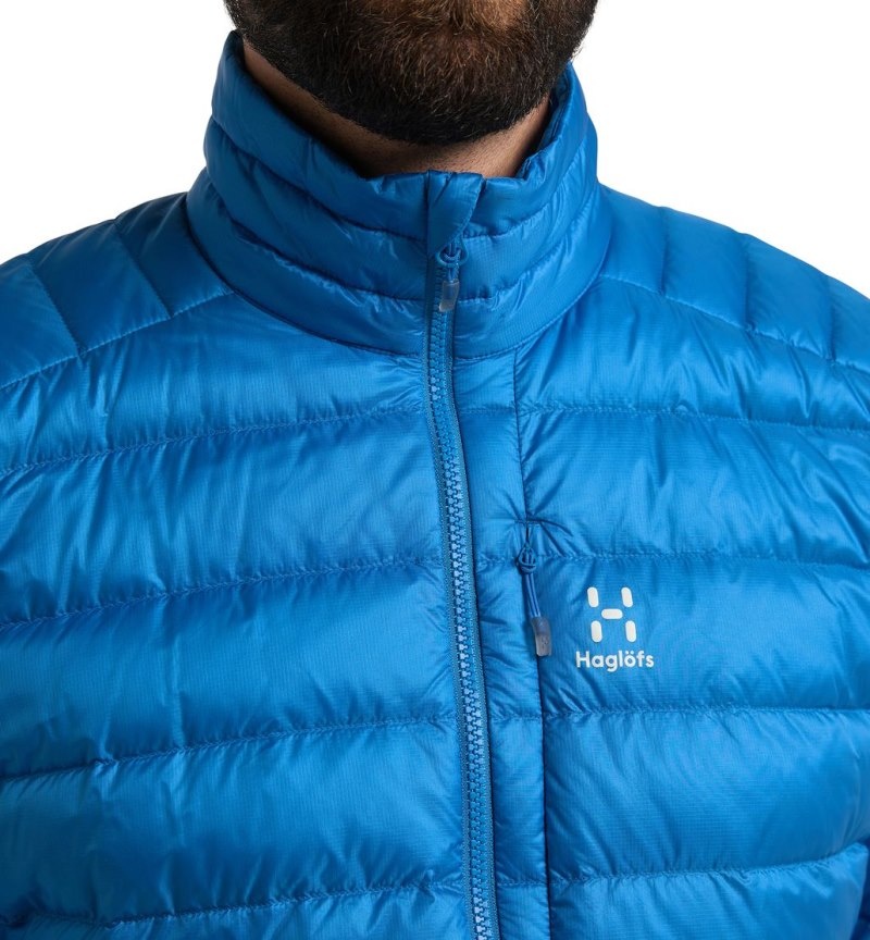 Men's Haglöfs Roc Down Jacket Insulated Jackets Blue Canada | OB40-519