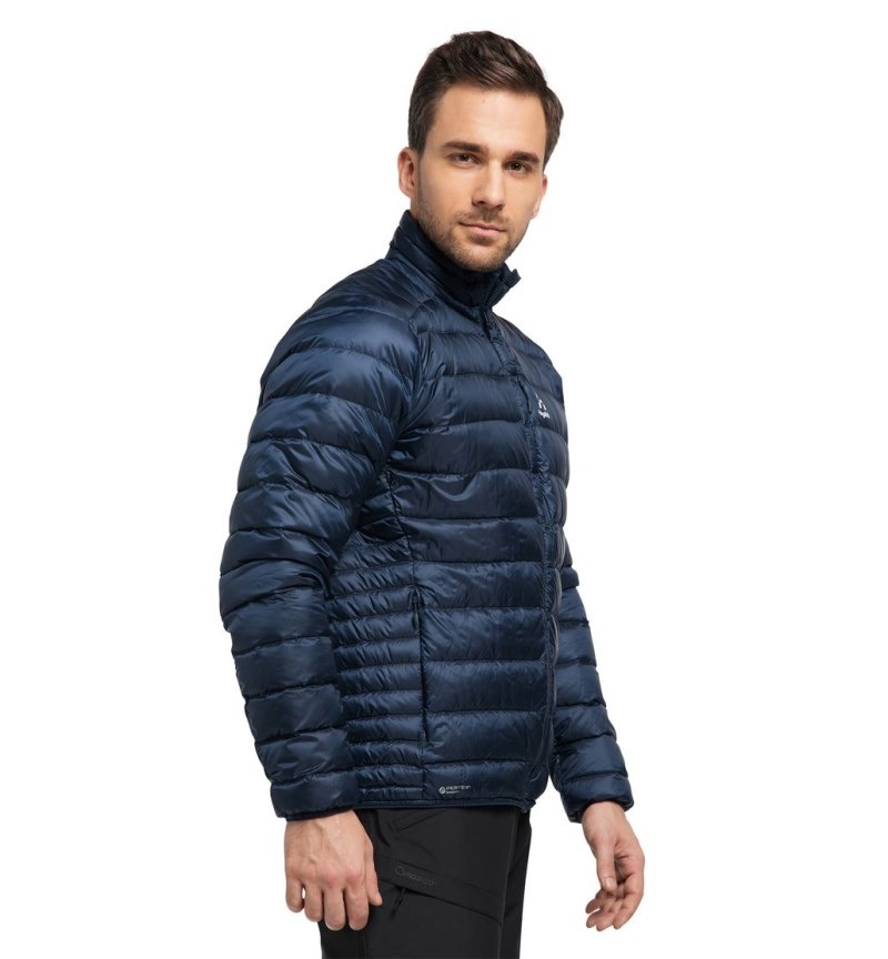 Men's Haglöfs Roc Down Jacket Insulated Jackets Blue Canada | LX48-885