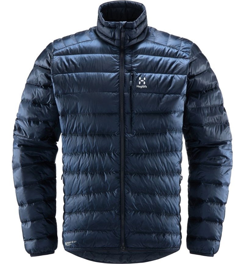 Men's Haglöfs Roc Down Jacket Insulated Jackets Blue Canada | LX48-885