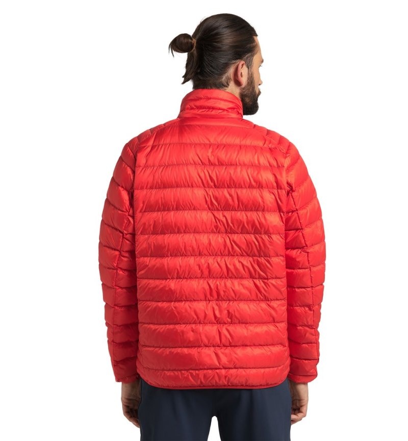 Men's Haglöfs Roc Down Jacket Insulated Jackets Red Canada | PF82-015