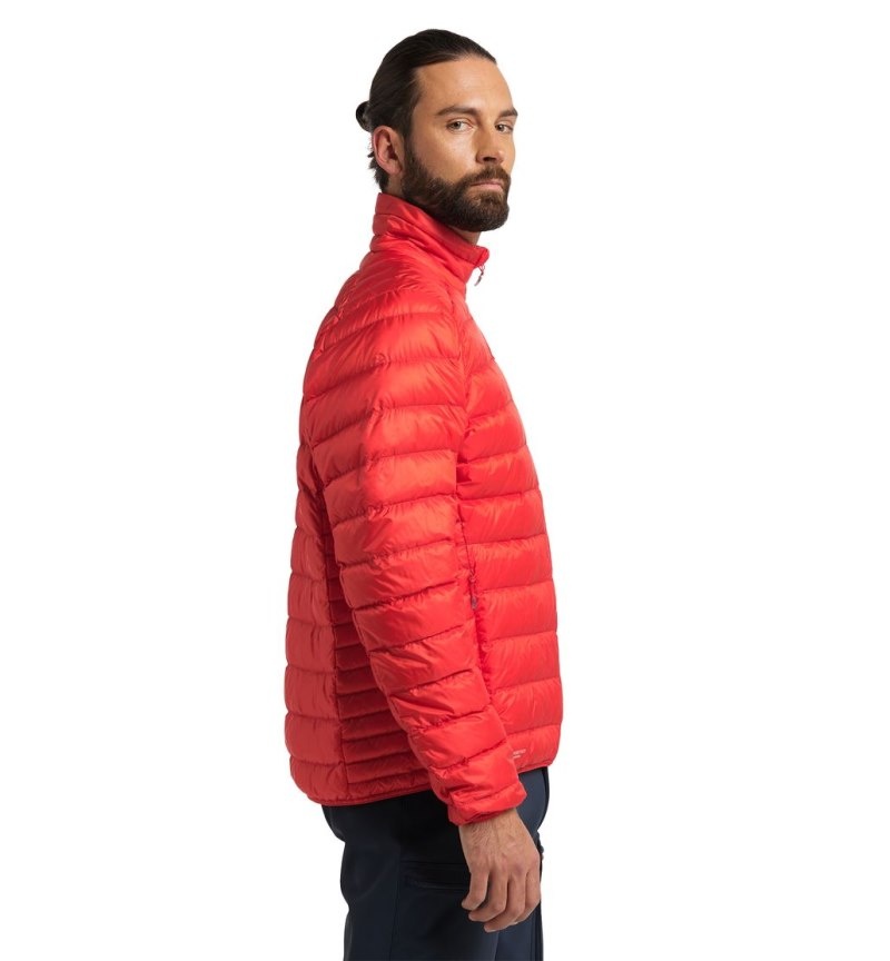 Men's Haglöfs Roc Down Jacket Insulated Jackets Red Canada | PF82-015