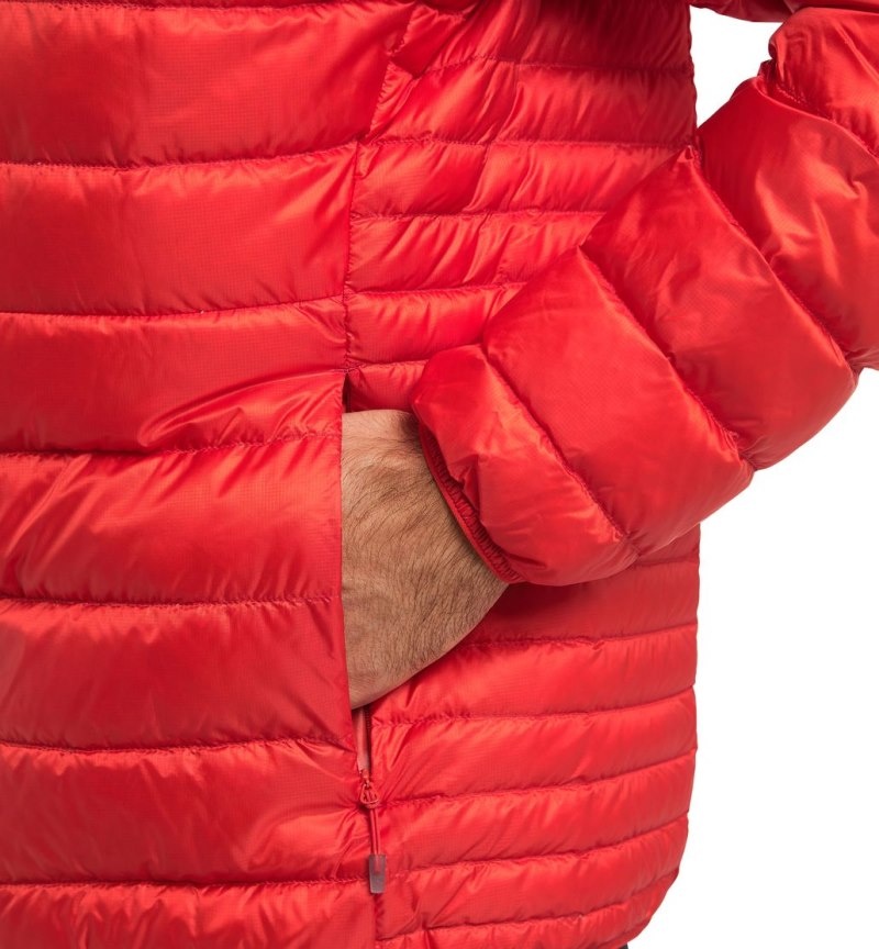 Men's Haglöfs Roc Down Jacket Insulated Jackets Red Canada | PF82-015