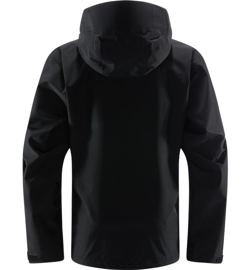 Men's Haglöfs Roc GTX Jacket Windbreaker Black Canada | VB98-888