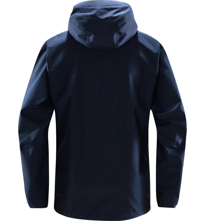 Men's Haglöfs Roc GTX Jacket Windbreaker Blue Canada | VO23-736