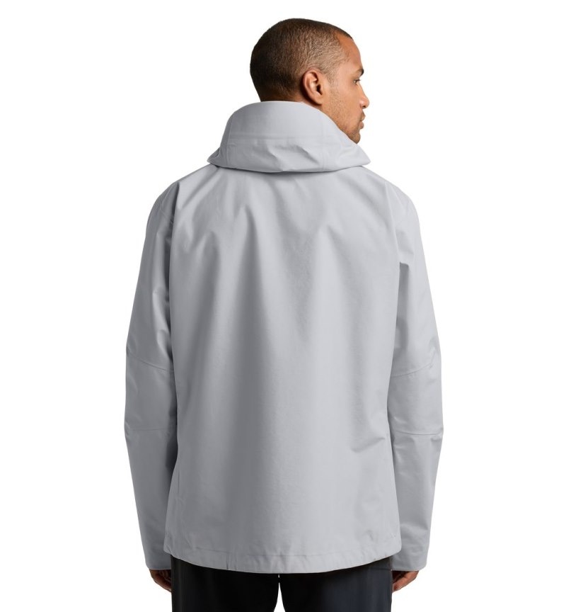 Men's Haglöfs Roc GTX Jacket Windbreaker Concrete Canada | GV77-051