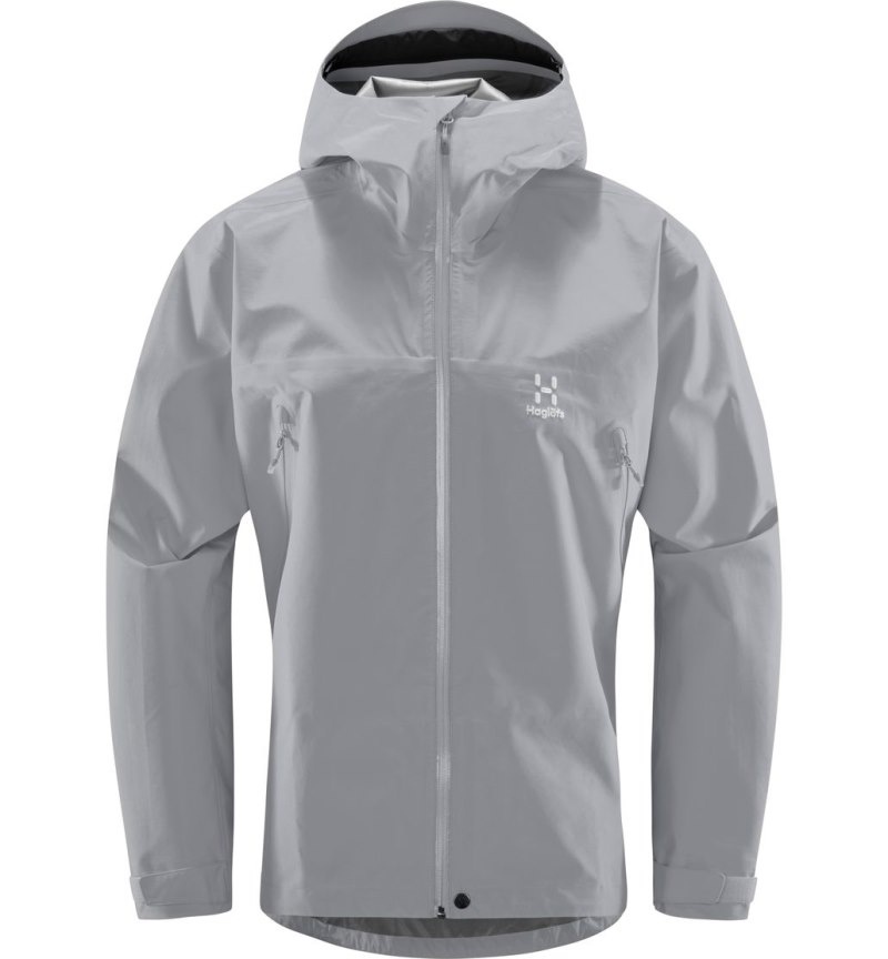 Men's Haglöfs Roc GTX Jacket Windbreaker Concrete Canada | GV77-051