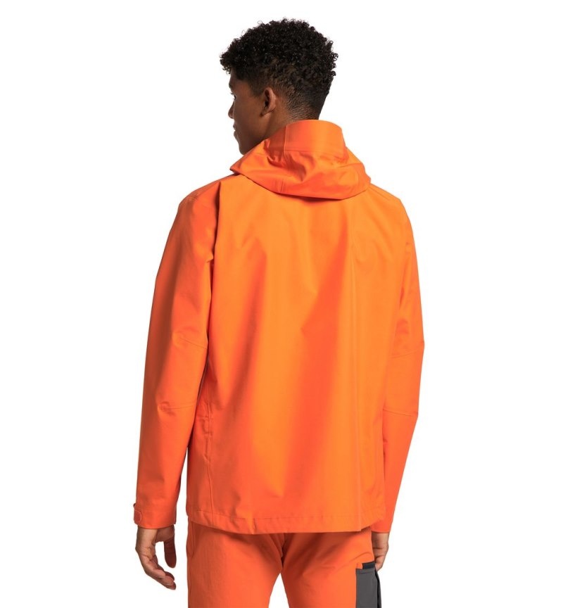 Men's Haglöfs Roc GTX Jacket Windbreaker Orange Canada | OZ51-450